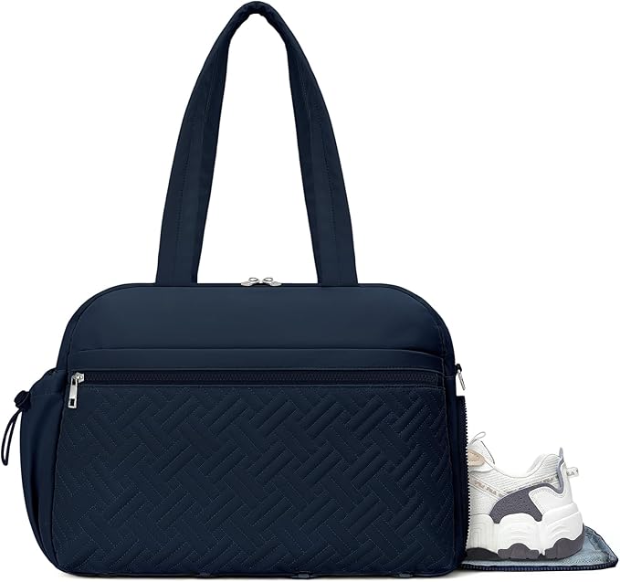 SYTRAH Gym Bag for Women, Lightweight Workout Duffle Bag with Shoe & Wet Separation for Gym, Yoga, Travel & Overnight, Stylish Sports Bag with Adjustable Shoulder Strap Blue