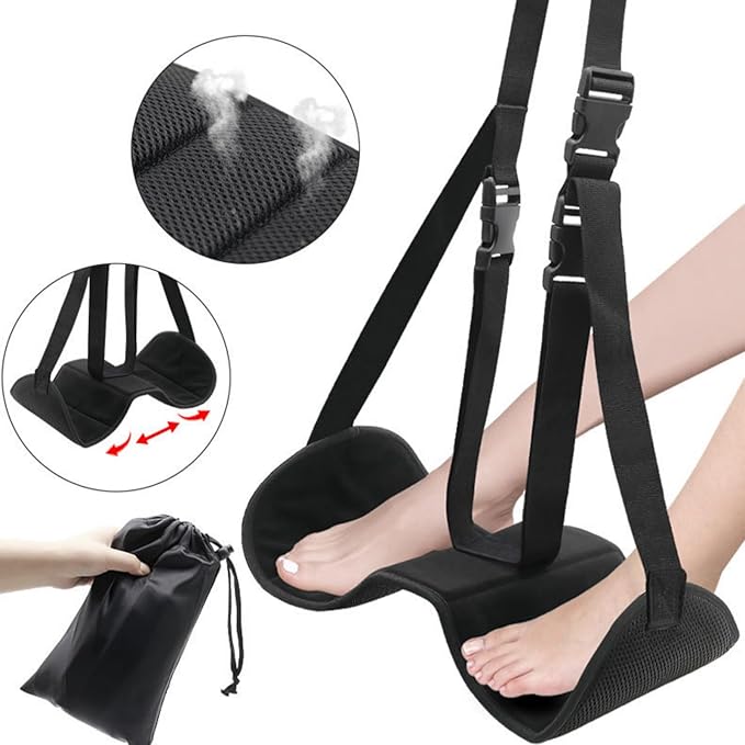 Airplane Footrest Foot Hammock Office Footrest Foot Hammock for Airplane Travel Accessories Plane Footrest
