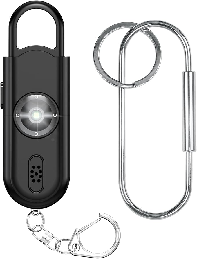 Personal Safety Alarm for Women Girls, 130dB Loud Siren + LED Light, Stylish Keychain, Easy-Pull Emergency Self-Defense for Night Safety, Running, Travel, College Students Self Defense Device Gift