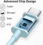 iPhone 17 16 15 Charger Fast Charging 6FT - 20W USB C Charger Block with 6FT Type C to C Cable Compatible with iPhone 17/17 Pro/17 Pro Max/Air/16/16e/15, iPad Pro, iPad Air (Blue)