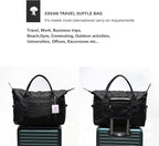ESVAN Travel Tote Duffel Gym Bag,Weekender Overnight Carry-on Tote Crossbody Bag with Wet Pocket and Trolley Sleeve Upgraded
