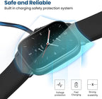 2-Pack Chargers for TRAUSI TG08/Trendia TG09/DIVElink&OYV&JeeJTek TGW008 TGW101/SUNKTA &LIGE &Linwear &EIGIIS K52 Smart Watch Charger, Charging Cable Magnetic 7.62mm, 60cm (Black&Black)