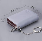 FurArt Zipper Wallet Women, RFID Blocking Credit Card Wallet, Business Card Holder, Compact Size KeyChain Wallet