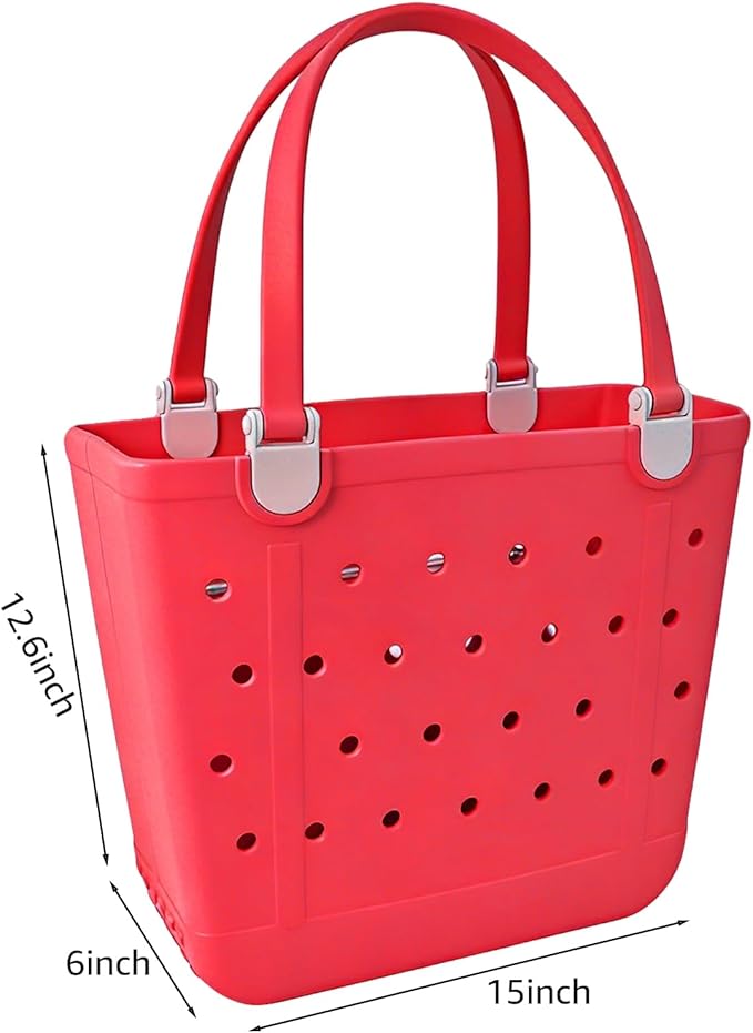 Lightweight Extra large Rubber Beach Bag Small mini Tote Bag for Gym Waterproof medium Open Handbag for Pool Sports