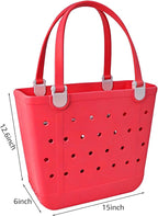 Lightweight Extra large Rubber Beach Bag Small mini Tote Bag for Gym Waterproof medium Open Handbag for Pool Sports