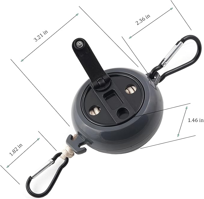 32Ft Portable Travel Clothesline is also an Outdoor Camping Clothesline, Cruising Clothesline for Drying Clothes on Cruise Ships with 10 Windproof clips, 10 Clothespins, 1 Storage Bag (Black)