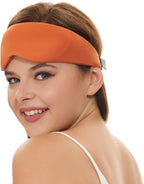 ALASKA BEAR Sleep Mask for Side Sleepers Patented Design, Cup-Shaped and Extra-Soft, 100 Blackout Eye Mask Shades Cover for Men and Women Home or Travel, Machine Washable, Tangerine