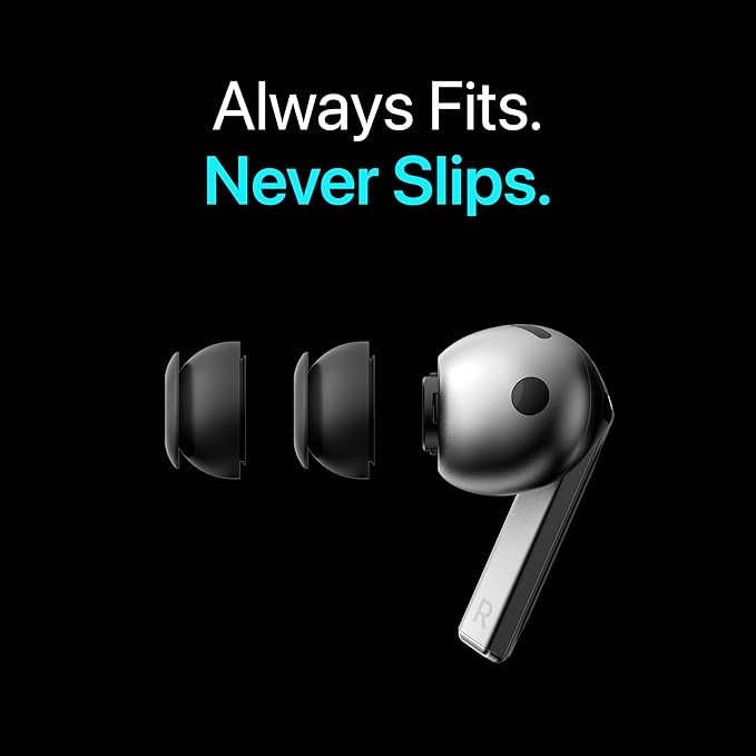 Premium Multi-Flange Eartips for Galaxy Buds3 Pro (Black, Small) – Always Fits, Never Slips