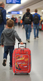 Fast Forward Cars Luggage 16" Soft Side Wheeled Pilot Case- Rolling Suitcase 16x12x5
