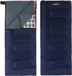 REDCAMP Cotton Flannel Sleeping Bag for Camping Backpacking, Adults Cold Weather Envelope Sleeping Bags with 2/3/4/6lbs Filling