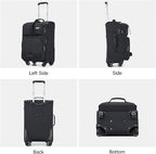 Hanke 20 Inch Softside Expandable Carry On Luggage with Spinner Wheels, Rolling Suitcase Travel Luggage with TSA Approved Luggage,Black
