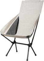 Wind Tour Portable Camping Chair Lightweight Foldable Outdoor Chair for Hiking Camp Backpacking Lawn Beach Fishing Picnic with Carry Bag (High-Back | White)