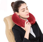 GDEOUP Travel Pillow - Memory Foam Neck Pillow Support Pillow,Luxury Compact & Lightweight Quick Pack for Camping,Sleeping Rest Cushion (Red)
