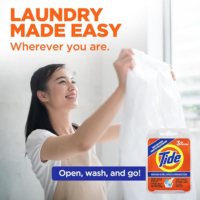 Tide Sink Pack Liquid Laundry Detergent, 0.51 oz, Pack of 12