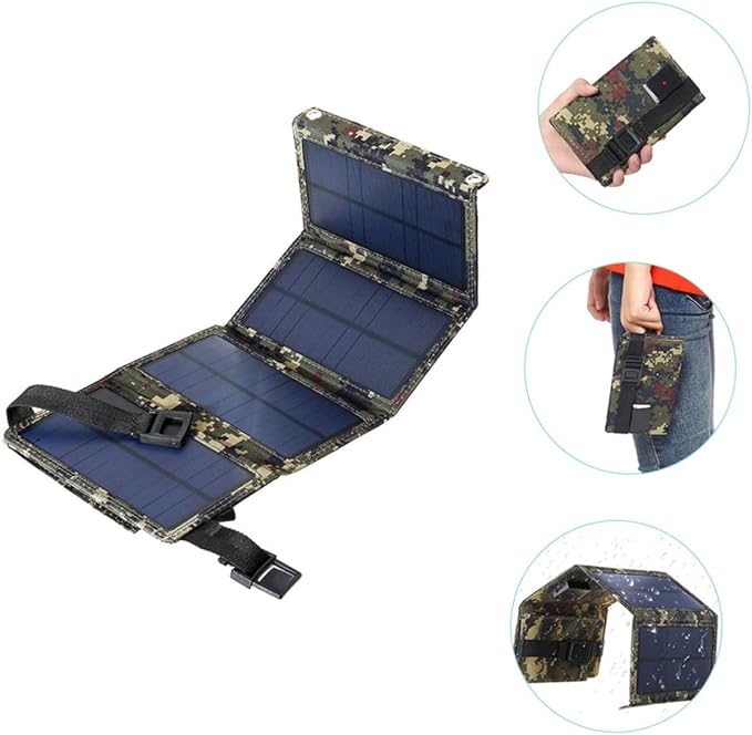 DOITOOL Portable Solar Panel Charger for Cell Phone USB Emergency Solar Charger for Car Camping