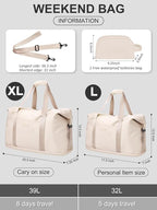 Expandable Travel Duffle Bags Weekender Overnight Bags for Women Men Hospital Bag for Women Labor Delivery with Toiletry Bag Waterproof
