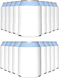 PartyPrints 1000 Pack White Blank Can Cooler Sleeves, Customizable Bulk Sublimation Can Coolers, Extra-Thick Collapsible Drink Insulator Sleeve, Beer Can Coolers for Party Beverages