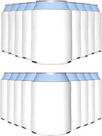 PartyPrints 25 Pack White Blank Can Cooler Sleeves, Customizable Bulk Sublimation Insulated Foam for Beer, Collapsible Plain Drink Holder, Cold Soda Insulator, 12oz Regular, 16oz Tall Cans