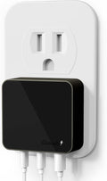 Nekmit 100W Flat USB C Charger Block, 3-Port GaN Fast Wall Charger(2*USB-C & 1*USB-A), USB C Wall Plug with Fixed Prongs for iPhone 17/16, MacBook Pro/Air, iPad, Galaxy and More