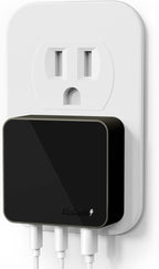 Nekmit 100W Flat USB C Charger Block, 3-Port GaN Fast Wall Charger(2*USB-C & 1*USB-A), USB C Wall Plug with Fixed Prongs for iPhone 17/16, MacBook Pro/Air, iPad, Galaxy and More