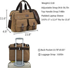 RAVUO Messenger Bag for Men, Water Resistant 15.6 17.3 Inch Laptop Briefcase Bag Casual Mens Satchel for Business