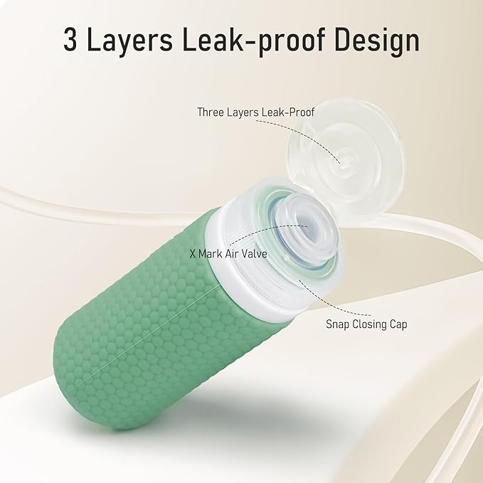 2 oz Travel Bottle Silicone Small Liquid Travel Containers 2 Pack Leak Proof TSA Approved Bottles On The Go Size Traveling Kit for Toiletries Shampoo Body Wash Skincare Lotion Women Men Leather Green