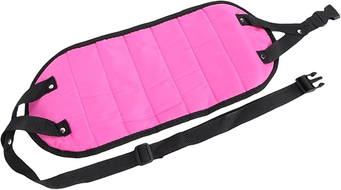 CHICIRIS Foot Hammock for Airplane Travel, Portable Breathable Mesh Footrest with AntiTip Design, 19.69-43.31in Adjustable Length for Office Home and Plane Comfort (Rose Red)