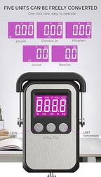 Luggage Scales 132lb Portable Digital Hanging 60kg Fishing Scale, 2 AAA Batteries (Not Included)