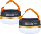Censinda LED Camping Lantern, Rechargeable Portable Tent Light, 300LM,3 Light Modes,1800mAh Power Bank, Magnet Base,Electric Lantern Flashlight for Camping/Hiking/Fishing/Hurricane/Emergency(2 Packs)