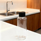 DNSEN Travel Bottles for Toiletries 3.4 oz Travel Size Mouthwash Bottles with Black Screw Cap, BPA Free Leak-Proof Portable Liquid Container 5 pack