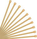 XINGO 10 Inch Cable Zip Ties (500 Pack), 40 Lbs Tensile Strength-Heavy Duty, Self-Locking Nylon Plastic Nylon Wire Ties for indoor and outdoor use(Gold)