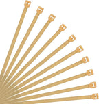 XINGO 10 Inch Cable Zip Ties (500 Pack), 40 Lbs Tensile Strength-Heavy Duty, Self-Locking Nylon Plastic Nylon Wire Ties for indoor and outdoor use(Gold)