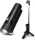 Telescopic Camping Light, Portable Rechargeable Camping Lantern, Outdoor Adventure Emergency Flashlight, Waterproof LED Camp Lamp with Magnetic (Black)
