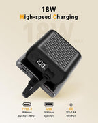 Wulcea DC Output 12V 18400mAh USB Output 5V2A Battery Pack Long Lasting Big Capacity for Heated Apparel Cloth Women Men Lady Jacket Coat Pants Camping Chair Power Bank Replacement USB Portable Charger