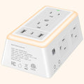 Wall Outlet Extender with USB Charging Ports 9 in 1 Plug Extension Block Multiple AC Outlets Splitter Power Hub Wall Tap 1500J Surge Protection Night Light Dusk to Dawn Sensor Switch ETL Listed