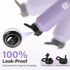 DYSANKY Insulated Water Bottle | Thickened Stainless Steel Vacuum Metal | Portable Sports Water Jug for Gym and Hiking with Straw, Carrier Bag, Handle Strap | BPA-Free 32 oz