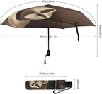 Cowboy Black Hat Western Boots Umbrellas for Rain Portable Travel Umbrellas Lightweight Automatic Windproof Folding Umbrella Compact Outdoor Beach Umbrella for Women, Men