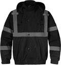 SKSAFETY Hi Vis Safety Rain Jacket for Men, Construction Work Rain Gear Heavy Duty Class 3 Rain Coat Waterproof Lightweight