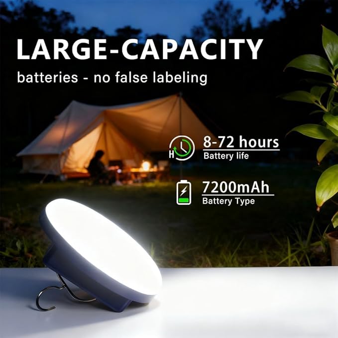 Camping Lights Tent Light 4500 Lumens 45W Rechargeable LED Lantern Magnetic Hanging, Portable USB Outdoor Canopy, Emergency Lights for Home, Lanterns for Power Outages, Ice Shanty Lights（Remote）