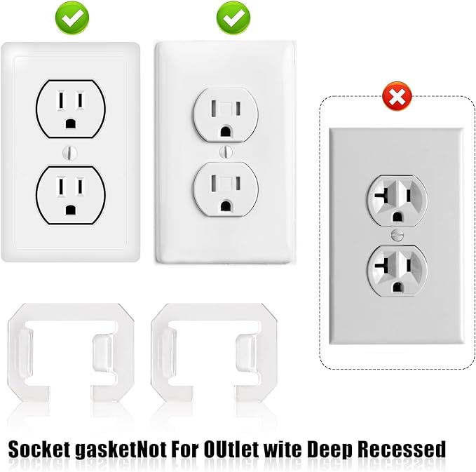 6pcs Loose Outlet Fix Plugs, 16.5 x 23.5mm Loose Wall Socket Fixer to Make Your Loose Socket Jack Snug and Fix Plug Tightly, Loose Tightener Insert for Outlets