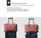 ESVAN Travel Tote Duffel Gym Bag,Weekender Overnight Carry-on Tote Crossbody Bag with Wet Pocket and Trolley Sleeve Upgraded