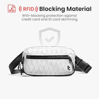tomtoc 1.5L X-Pac Sling Bag with RFID Blocking, Crossbody Bag Minimalist Chest Shoulder Pack for Men/Women, Water-resistant Lightweight Casual Funny Pack for Travel, Daily Commute