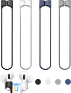 4 PackStrong Magnetic for AirPods Straps,Soft Silicone Sports Lanyard Compatible with AirPods 4rd / AirPod Pro 1st & 2nd / AirPod 3rd /AirPod 1&2-4 Color