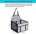 GENORTH Small Dog Car Seats for Small Dogs,Portable Puppy/Pet Car Booster Seat with Clip-On Leash and Mesh Window for Small Pet Up to 11 lbs