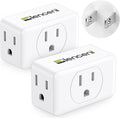 LENCENT 2 Prong to 3 Prong Outlet Adapter,Wall Plug Extender,Multiple Outlet Wall Plug with 3 AC Outlets,Non-Grounded Outlets Expander for Japan Travel Kitchen Office Bathroom Older House,2 Pack