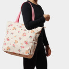 Original Floral Water Resistant Large Tote Bag Shoulder Bag for Gym Beach Travel Daily Bags Upgraded