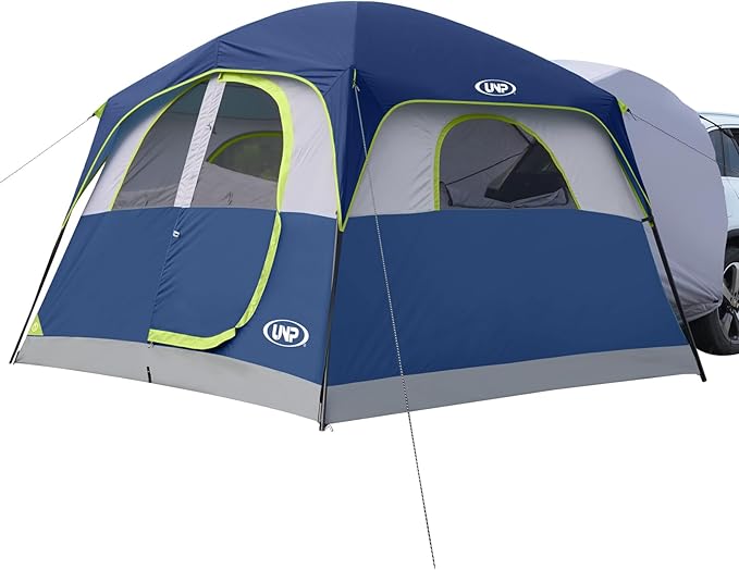 UNP SUV Tent for Camping, 6-Person SUV Tailgate Tent - Easy Set Up with Rainfly, 10'x9'x78in(H)
