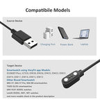 VeryFit Smartwatch Charger, Fit for ID208, GTX20, IDW13/15/16/17, IDW19/20/25/26/28 and More, Replacement Magnetic USB Cable for Fast and Easy Charging, 3.3 ft, (ID-cableX2)