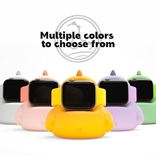 ELETIUO Charger Stand Compatible with Apple Watch Series Ultra2/Ultra/10/9/8/SE2/7/6/SE/5/4/3/2/1 (49/46/45/44/42/41/40/38mm),Dinosaur iWatch Charging Dock,Supports Nightstand Mode,Purple