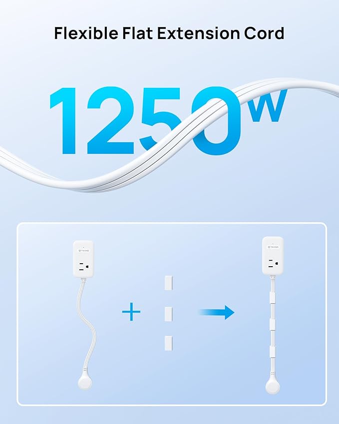 TROND Electrical Outlet Extender 360° Rotating Plug with 20W USB C, 36in Short Extension Cord, Wall Plug Adapter with 3 AC Outlets, Access Hard-to-Reach Outlets Use Behind Couches, Desk, White